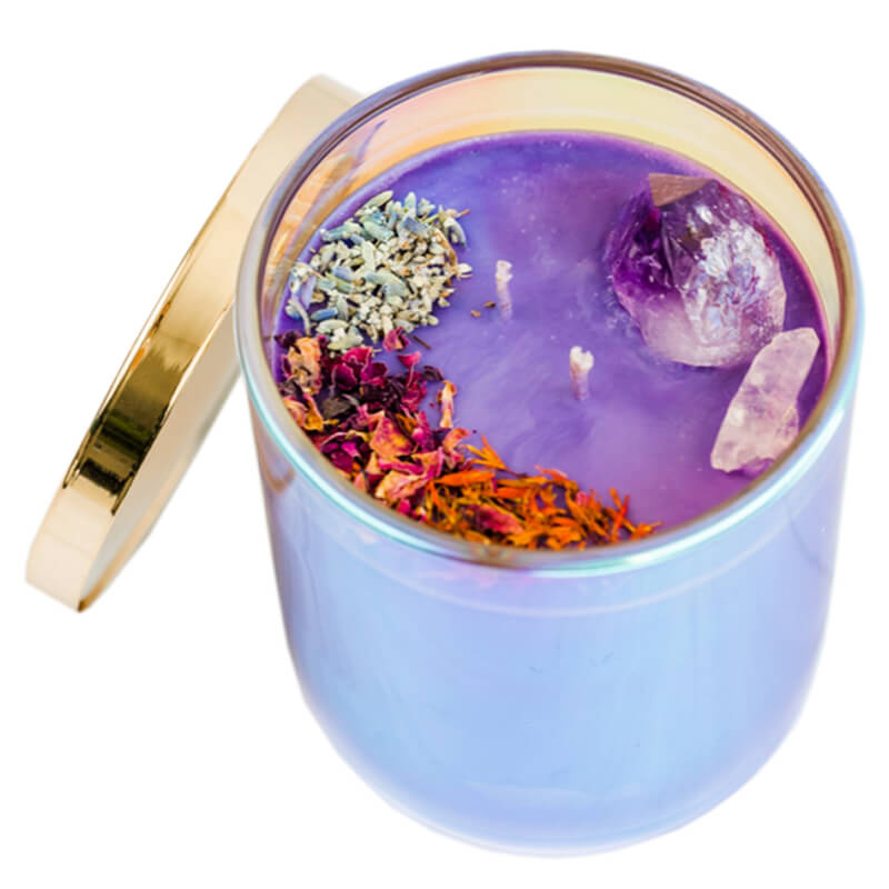 Indica Dream - Hemp Candle - Vegan-Soy Crystal Affirmation Candles