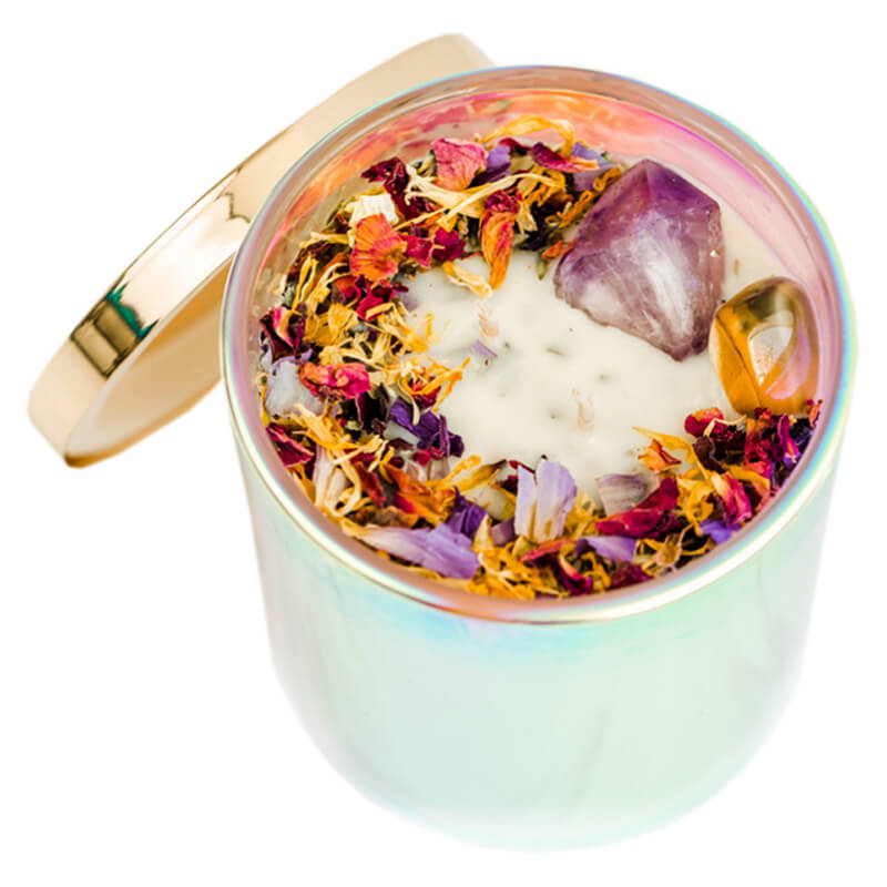 Indica Dream - Hemp Candle - Vegan-Soy Crystal Affirmation Candles
